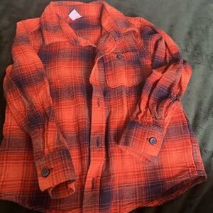 Red Flannel Button up for toddler
